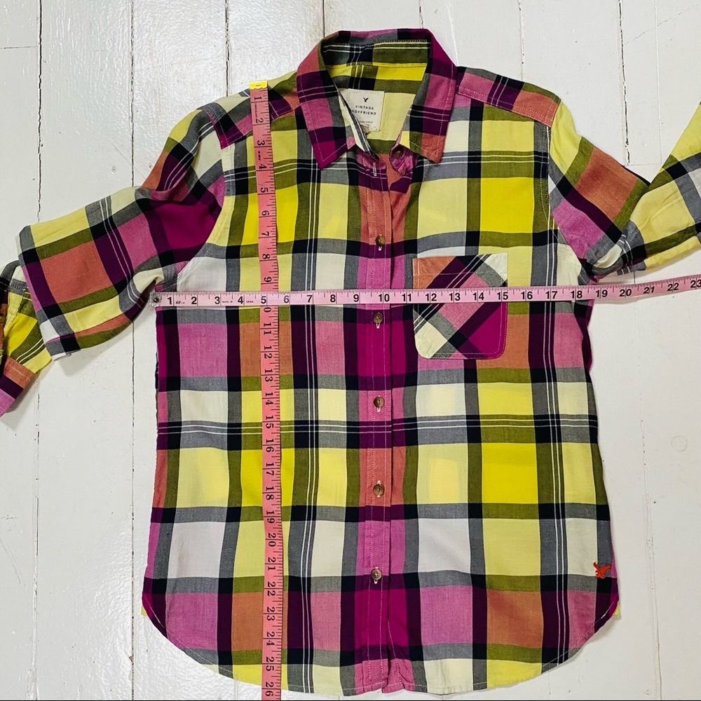 AE vintage boyfriend flannel button up (size S) - Picture 8 of 8